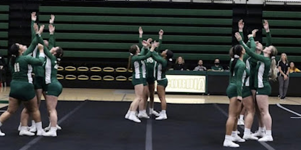 Concordia Cheer and Stunt team practice